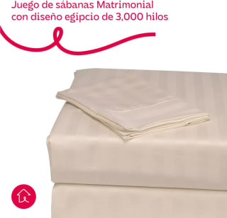 CUORY Juego de sábanas matrimonial 3000 hilos por $175.11 en Amazon