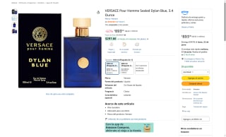 Versace Dylan Blue 100ml por $893 | Oferta Amazon