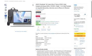Laptop ASUS Vivobook 16" Ultra 5 por $12,999 | Oferta Amazon