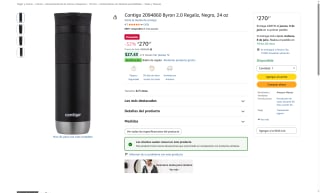 Termo Contigo Byron 2.0 24 oz por $270 | Oferta Amazon