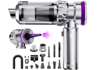 Aspirador de Mano, 28000PA Aspiradora sin Cable con Taza Grande Colector de Polvo, 4