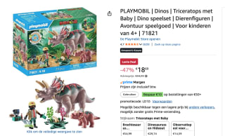 PLAYMOBIL Dinos Triceratops familie 71821 voor €18,69 bij Amazon