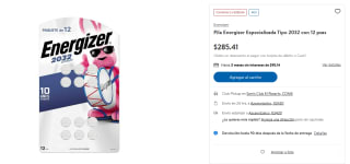 Pilas Energizer 2032 12pzs por $168 | Oferta Sam's Club