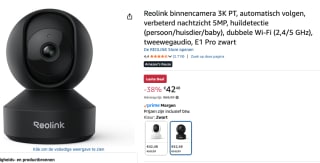 Reolink E1 Pro DC-aangedreven WiFi Camera voor €42,48 bij Amazon