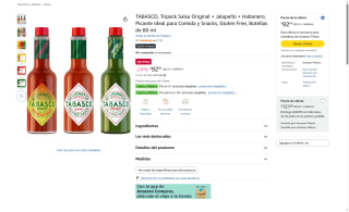 Tripack Salsas TABASCO 3x60ml por $92 | Oferta Amazon