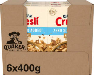 Quaker Cruesli Zero Sugar Added Naturel 6 x 400 g voor €14,33 bij Bol