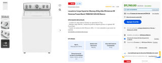Lavadora Maytag 20kg HE por $8,784 | Walmart (BBVA 12 MSI)