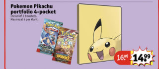 Pokémon TCG Pikachu 4-pocket portfolio + 2 boosters voor €14,99 bij Kruidvat