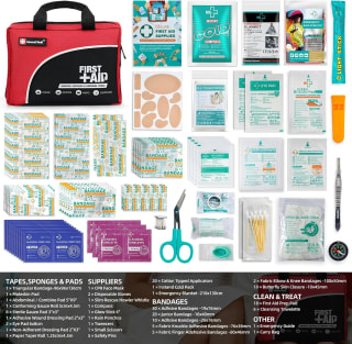 General Medi 160 Piece Premium First Aid Kit Bag - Includes Cold (Ice) Pack - Sold