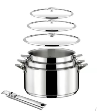 Lot 7 pièces de Casseroles Cuisinox Eclipse à 338,10€