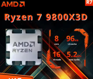 Nuevo procesador AMD Ryzen 7 9800X3D por 313,99€