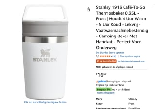 Stanley 1913 Café-To-Go Thermosbeker 0.35L voor €16,62 bij Amazon