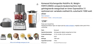 Kenwood FDM72.990SS - Keukenmachine voor €198,80 na cashback via Amazon