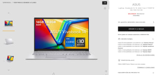 ASUS Vivobook 14 14" i7 16GB SSD 512GB por $12,729 | El Palacio de Hierro