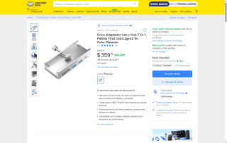ORICO Hub USB-C 7 en 1 por $360 | Mercado Libre