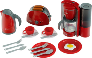 Theo Klein 9564 Bosch Breakfast Toy Set – Toaster, Coffee Machine, Kettle & More