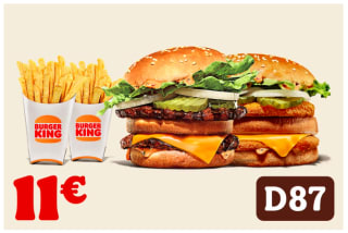 2 Big King con patatas pequeñas por 11€