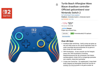 Turtle Beach Afterglow Wave Blauw draadloze controller voor €45 dmv code bij Amazon