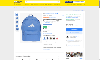 Mochila Adidas 3 Rayas por $264 | Mercado Libre