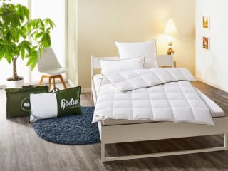 Fjödur Couette à cassettes classique avec des plumes et du duvet à 49,99€