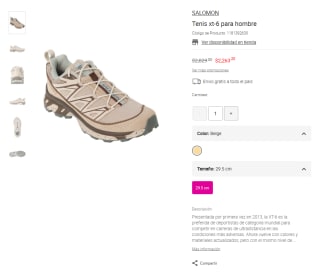 Tenis Salomon XT6 por $2,263 | Liverpool