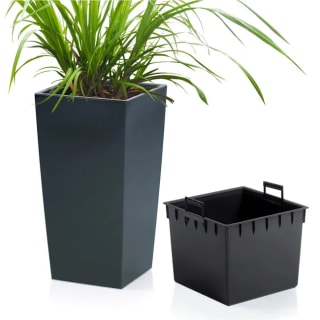 Maceta alta 35L plástico antracita 55x29,5x29,5cm por 31,99€