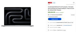 MacBook Pro 14' M4 24GB 512GB por $33,334 | Oferta Walmart