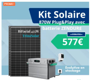 Kit solaire bifacial Zendure 880W Plug & Play avec Batterie Solarflow à 577,99€