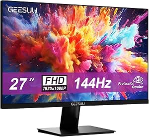 Monitor PC 27" Gaming 144Hz, Full HD, VESA 75x75mm, VA por 84.99€