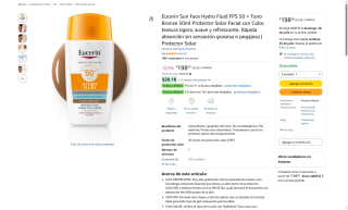 Eucerin Sun Face Hydro Fluid FPS 50 por $199 | Oferta Amazon