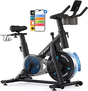 MERACH Magnetic Exercise Bike with LED Display, Stationary Bike with Exclusive App