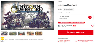 Unicorn Overlord por $315 | Oferta Nintendo eShop