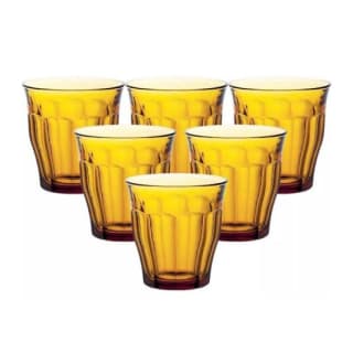 6 verres DURALEX Picardie vermeil à 3€