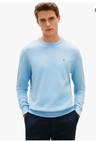 Pull Tommy Hilfiger Homme Essential Cotton avec Col Ras-du-Cou à 47€