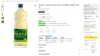 Nutrioli Aceite Puro De Soya 850 ml por $27 en Amazon