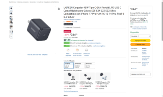 Cargador UGREEN 45W Tipo C por $244 | Oferta Amazon