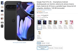 Google Pixel 9 Pro XL 128GB Reacondicionado por $7,929 | Amazon