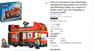 LEGO City Toeristische rode dubbeldekker voor €13,99 bij Amazon