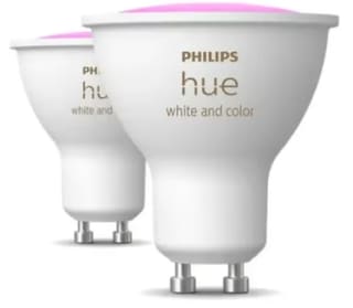 PHILIPS HUE Spot GU10 - Wit en Gekleurd Licht - 2 pack voor €39,99 bij de Mediamarkt