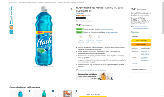 Limpiador Multiusos Flash Brisa Marina 1L por $14 | Oferta Amazon