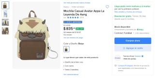 Mochila Casual Avatar Appa La Leyenda De Aang por $835 en Mercado Libre