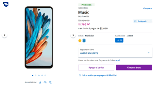Nubia Music 128 GB Multicolor por $1,299 | Telcel