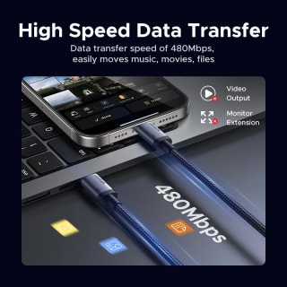 UGREEN PD60W cable USB-C a USB-C (pack de 2x2m) por $47 en AliExpress