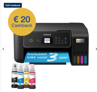 EPSON EcoTank ET-2875 voor €169 na cashback bij Expert