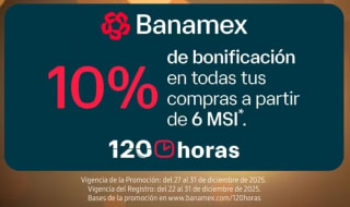 10% de descuento con Banamex | 120 Horas