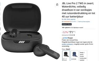 JBL Live Pro 2 TWS voor €71,17 bij Amazon