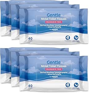 204 toallitas by Amazon Pañuelos de inodoro suaves y húmedos por 6,02€ dos modelos