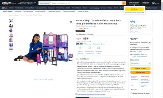 Monster High Casa de Muñecas Hotel Boo-tique por $899 | Amazon