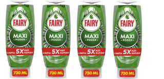 4 botes Fairy Maxi Poder Líquido Lavavajillas 730ml por 11.55€