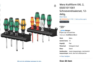 Wera 5051011001 Kraftform XXL 2 12-delige Schroevendraaierset voor €39,51